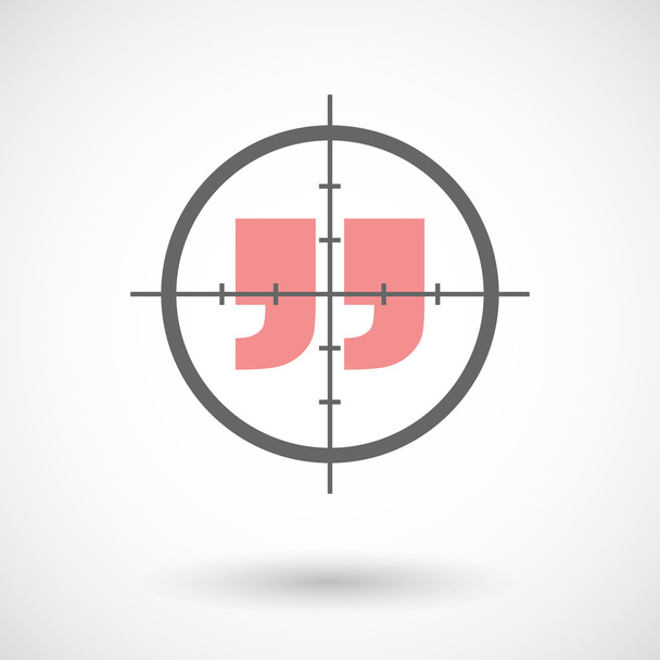 Crosshair icon targeting quotes - Vector, Image