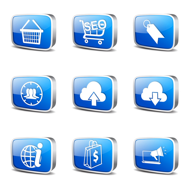 SEO Internet Sign Icon Set - Vetor, Imagem