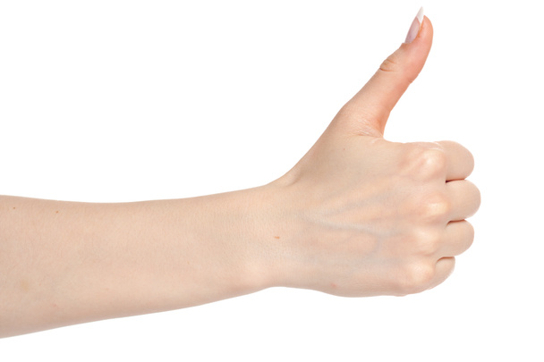 Mulher mão sucesso gesto
 - Foto, Imagem