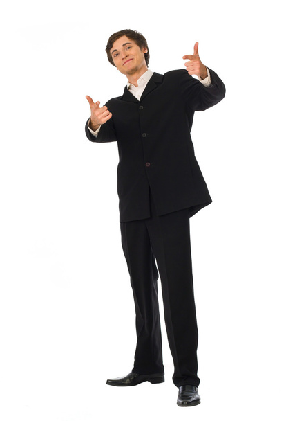 Young business man pointing at you - Foto, Imagen
