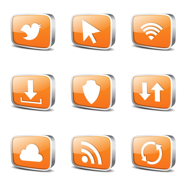 Web Internet Social Icon Set - Vetor, Imagem