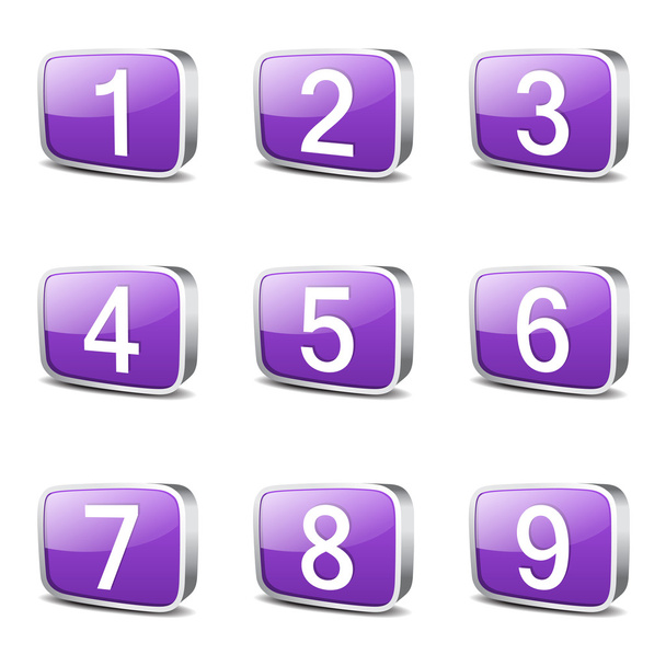 Numbers Counting Icon Set - Vecteur, image