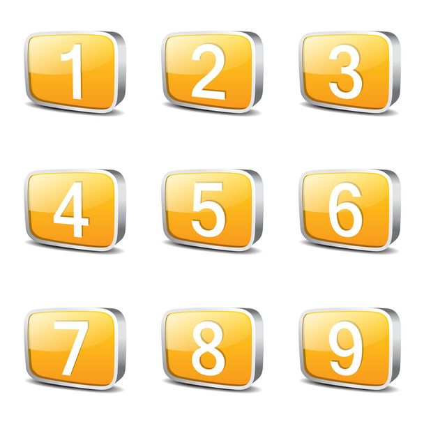 Numbers Counting Icon Set - Vector, Imagen