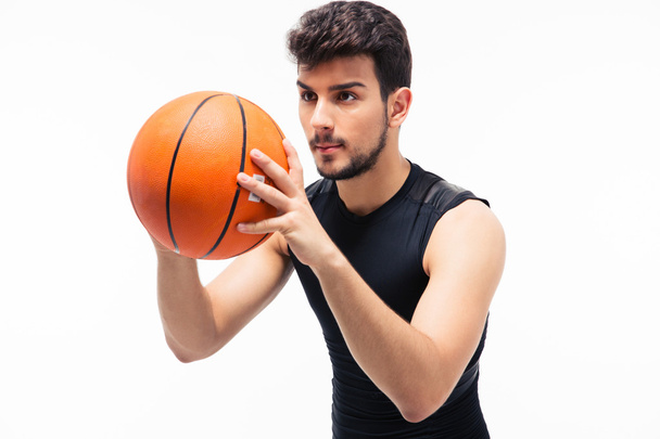 Basketball player with ball - Φωτογραφία, εικόνα