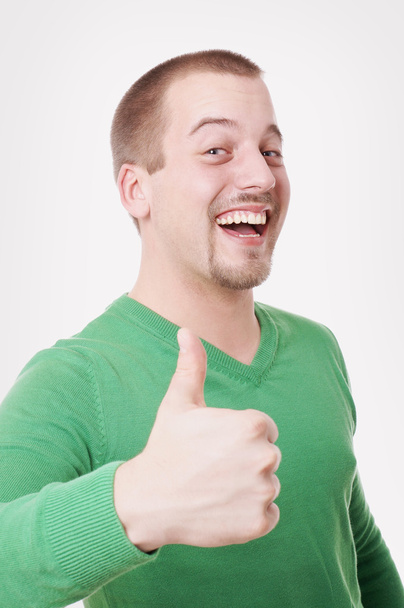 young man giving thumbs up - Photo, Image