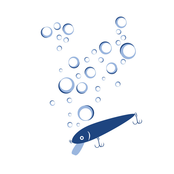 vecteur appât oscillant pour la pêche flottant avec des bulles
 - Vecteur, image