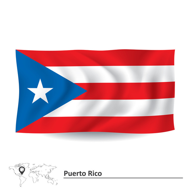 Bandeira de Puerto Rico - Vetor, Imagem