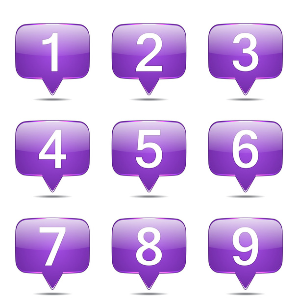 Numbers Counting Icon Set - Vector, imagen