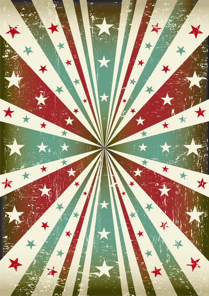 Tricolor star grunge background - Вектор,изображение