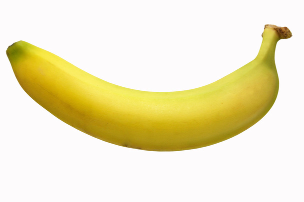 egy sárga banán elszigetelt fehér háttér - Fotó, kép