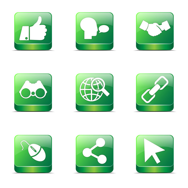 Social Internet Icon Set - Vector, Image