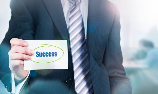 Success Concept on card - Photo, Image
