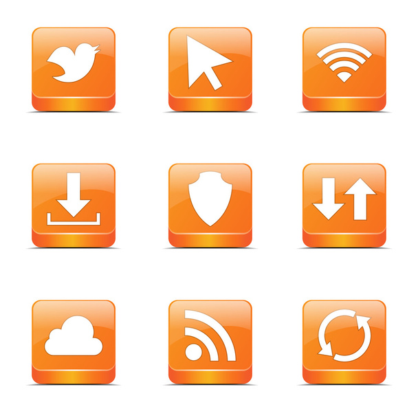 Web Internet Social Icon Set - Vektor, obrázek