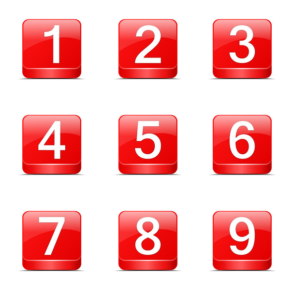 Numbers Counting Icon Set - Vektor, obrázek