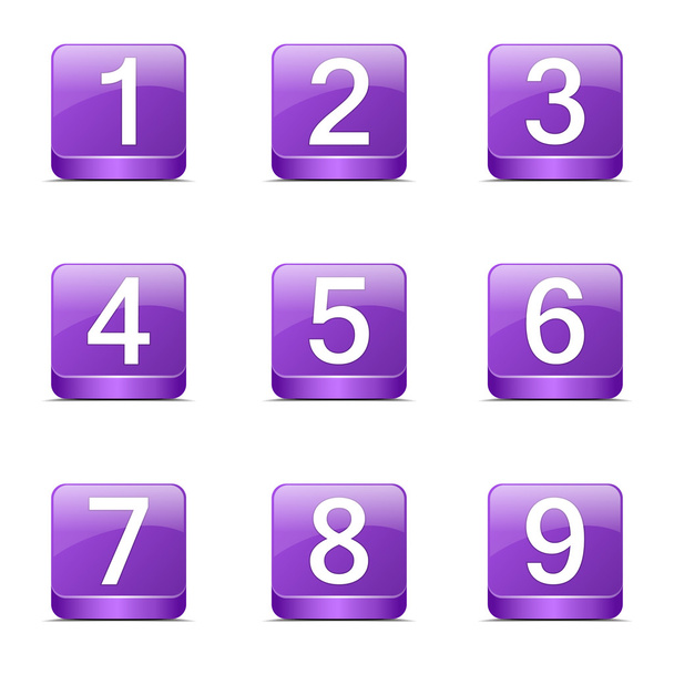 Numbers Counting Icon Set - Vektor, obrázek