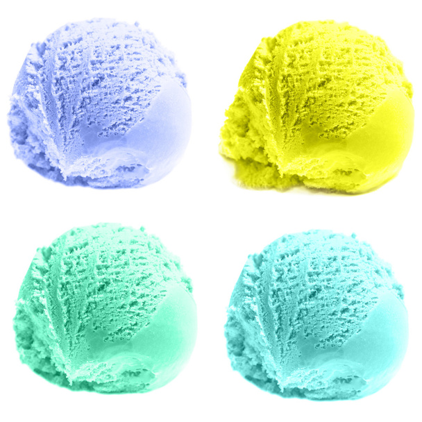 Cucharada de helado de mango
 - Foto, Imagen