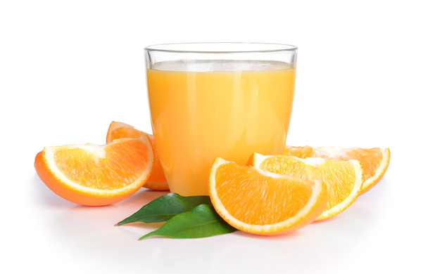 склянка апельсинового соку ізольовано на білому
 - Фото, зображення