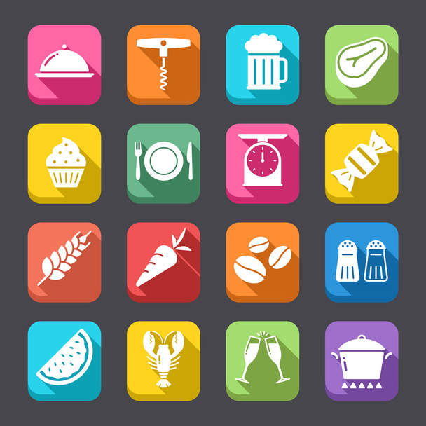 Food Flat Icons 2
 - Вектор,изображение