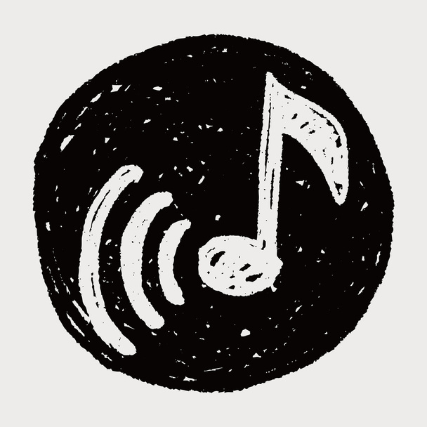 Hudba na vědomí doodle - Vektor, obrázek