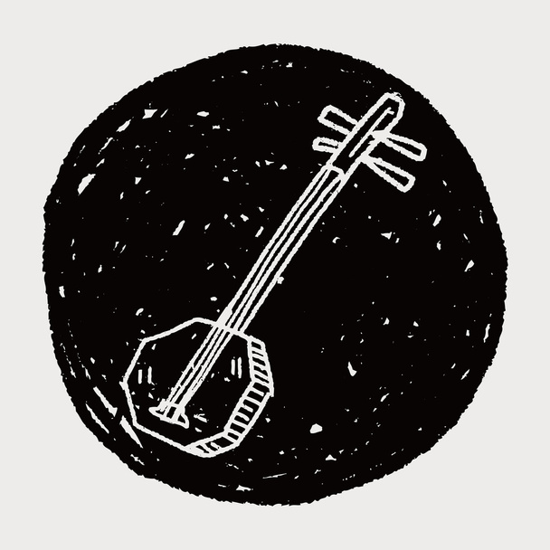 banjo doodle - Vector, afbeelding