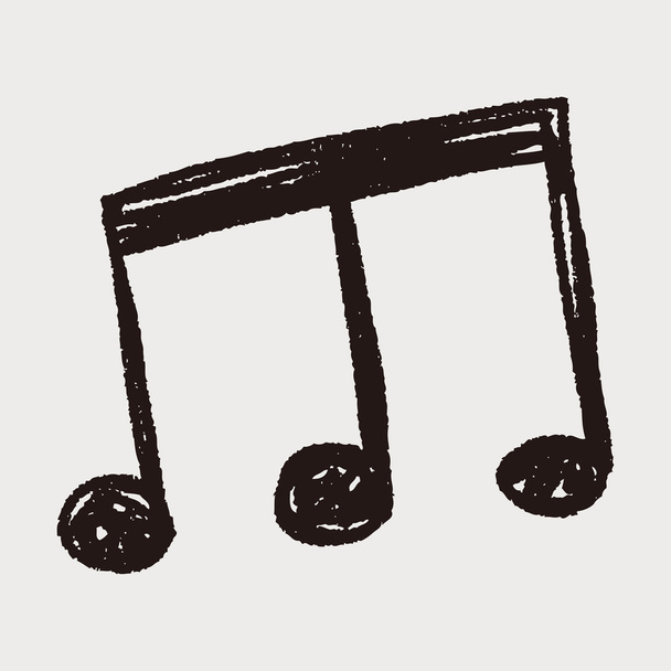 Musiikkiviesti doodle
 - Vektori, kuva