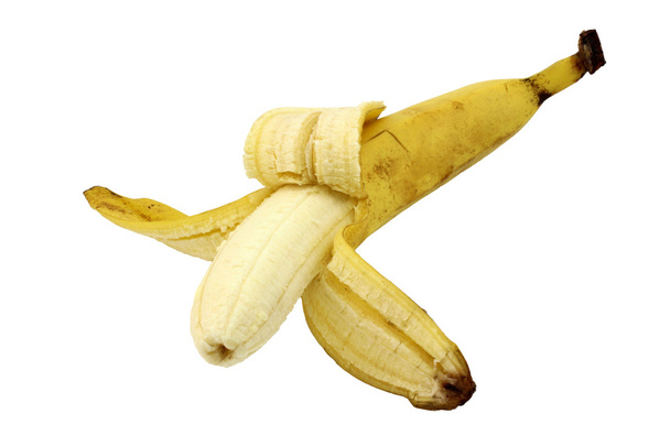 One overripe banana open - 写真・画像