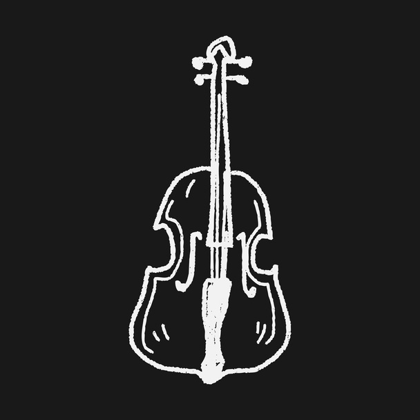 Cello doodle - Vector, Image