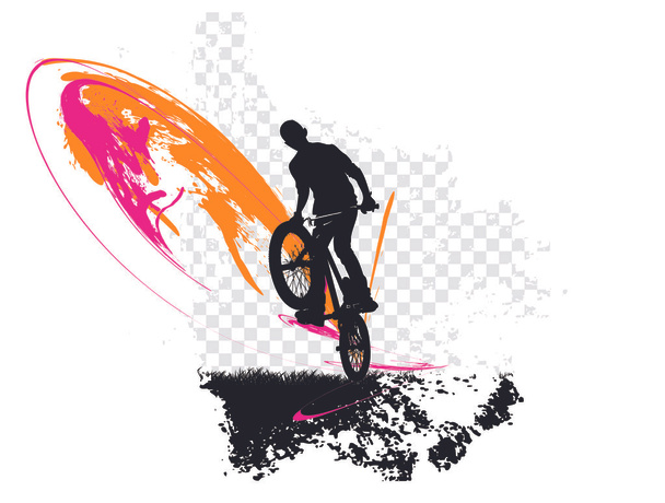 BMX rider ilustracja - Zdjęcie, obraz