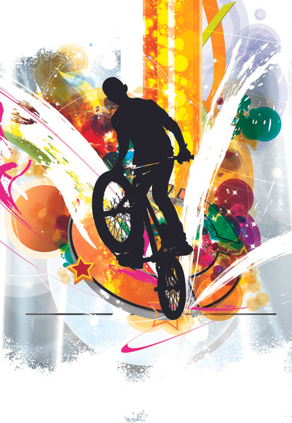 BMX rider ilustrace - Fotografie, Obrázek