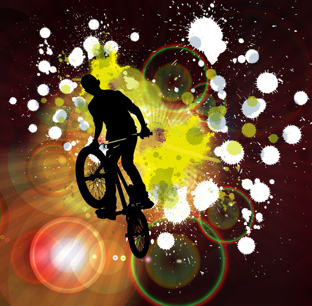 BMX rider illustratie - Foto, afbeelding