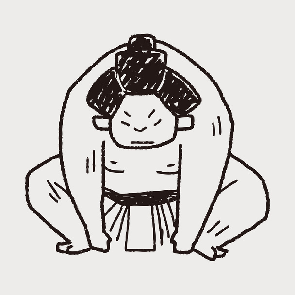 doodle sumo - Vector, imagen