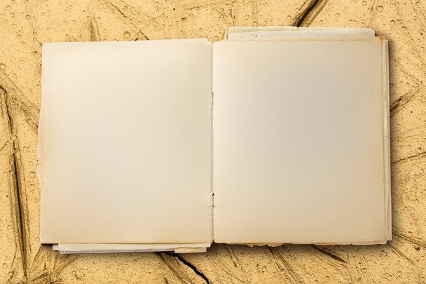 Old opened blank notebook - Fotó, kép