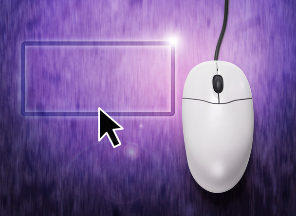 Ποντίκι του υπολογιστή με βέλος κλικ - Φωτογραφία, εικόνα