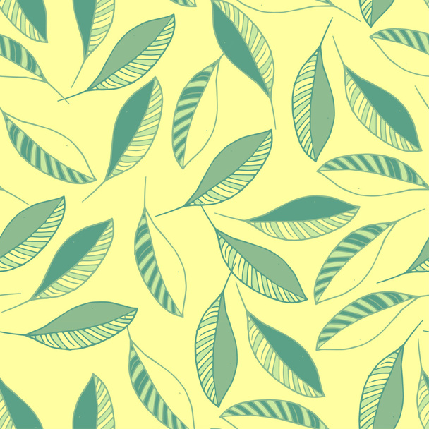 Modèle sans couture avec des feuilles - Vecteur, image