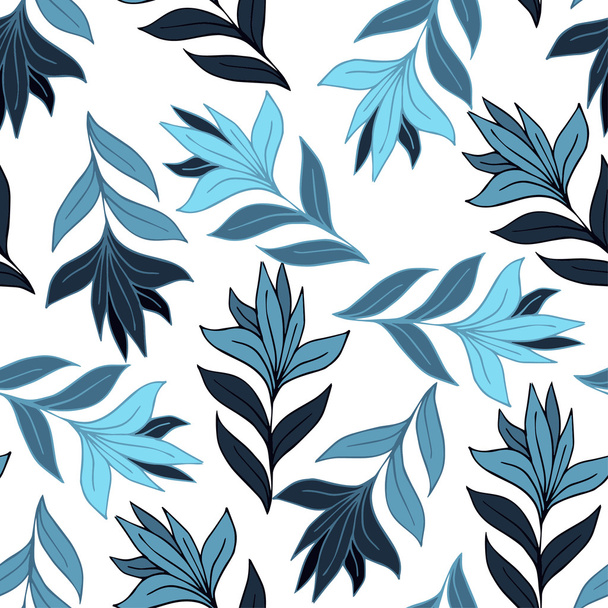Seamless pattern with leaves - ベクター画像