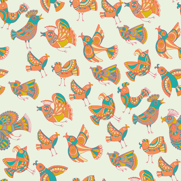 seamless pattern with birds - Vector, Image