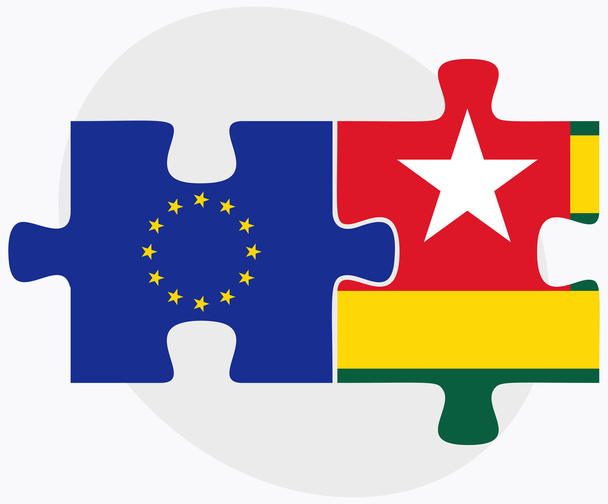 Bandeiras da União Europeia e do Togo
  - Vetor, Imagem