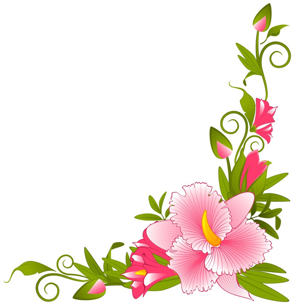 Hintergrund mit Blumen - Vektor, Bild