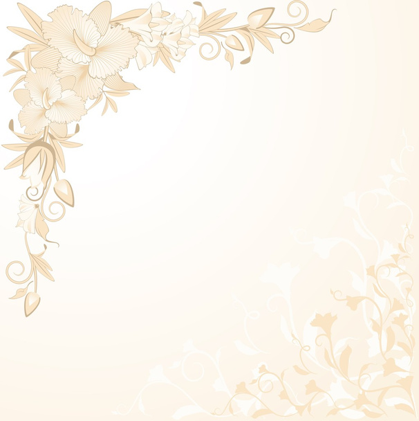 Background with flowers - Διάνυσμα, εικόνα