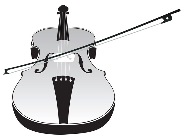 silhueta de violino
 - Vetor, Imagem