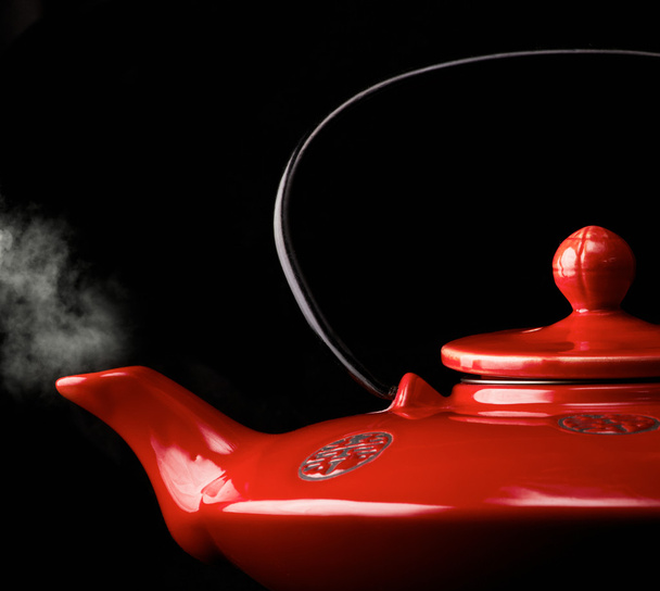 Chinese red teapot - Foto, Bild