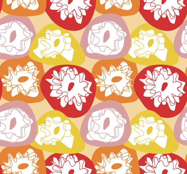 Seamless pattern with colorful abstract flowers - Vettoriali, immagini