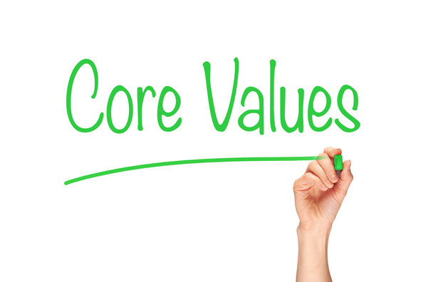 Hand writing Core Values Concept - Foto, afbeelding