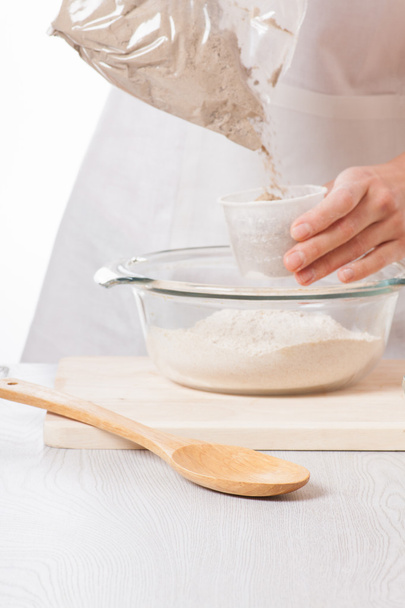 female hands knead the dough - Photo, image