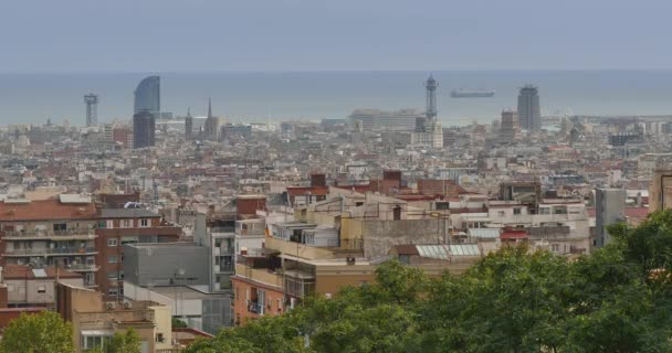 The view of Barcelona from  Park Güell - Záběry, video