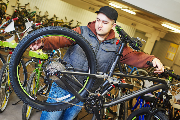 bike repair or adjustment - Foto, Imagem
