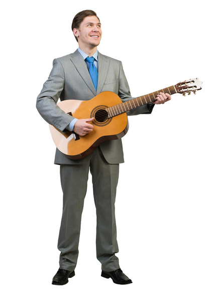 Businessman playing guitar - Foto, immagini
