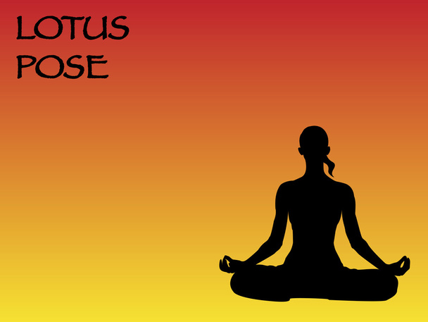 Yoga Mujer Lotus Pose
 - Vector, imagen