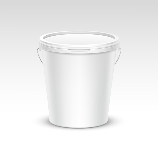 Vector Blank Plastic Bucket Container Packaging - Wektor, obraz