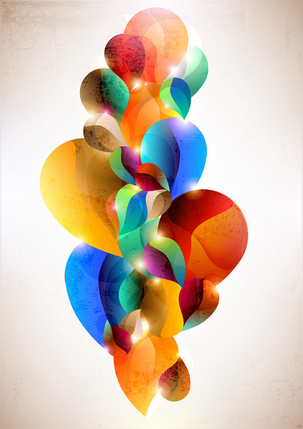 Colorful abstract bubbles. - Вектор,изображение